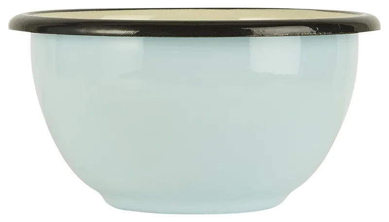 Schüssel Emaille Schale Retro Vintage Servierschale Müslischale Schüssel/Tasse, Schale klein, Emaille in nostalgischen Stil by Ib Laursen in Blau – product photo