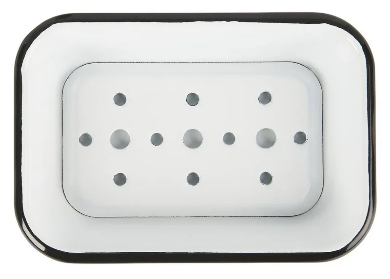 Seifenschale Ib Laursen - Seifenschale 2-teilig mit Ablaufeinlage Emaille Weiß by Ib Laursen – product photo