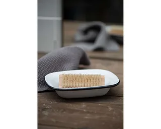 Seifenspender Laursen - Seifenschale Emaille Rand Schwarz (0408-11) Schale by Ib Laursen in White – product photo 2 of 4