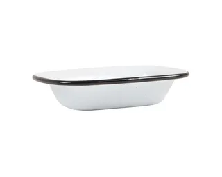 Seifenspender Laursen - Seifenschale Emaille Rand Schwarz (0408-11) Schale by Ib Laursen in White – product photo 1 of 4