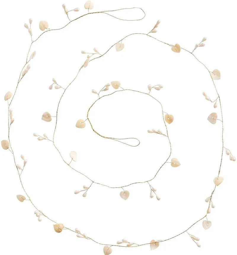 Slinger met witte hartjes en parels – 180 cm van Ib Laursen in Wit – productfoto