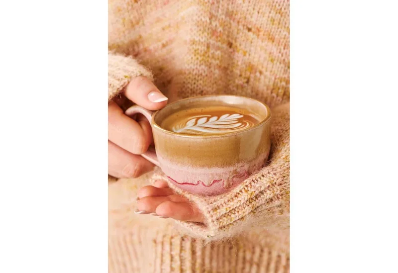 Tasse Ib Laursen Tasse mit Henkel Trosa Hellbraun-Zartrosa Struktur by Ib Laursen – product photo 2 of 5