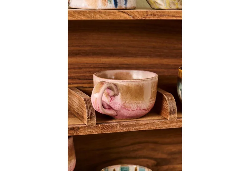 Tasse Ib Laursen Tasse mit Henkel Trosa Hellbraun-Zartrosa Struktur by Ib Laursen – product photo 4 of 5