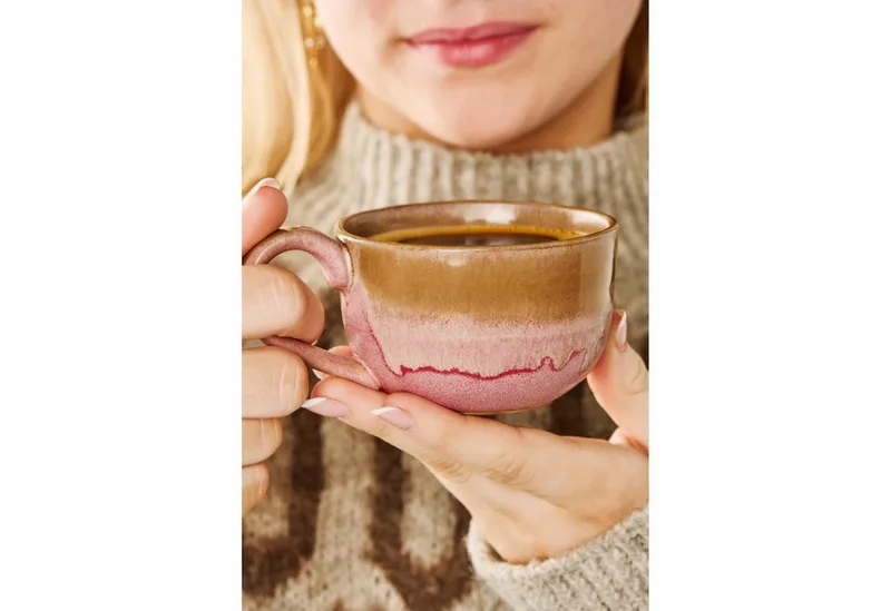 Tasse Ib Laursen Tasse mit Henkel Trosa Hellbraun-Zartrosa Struktur by Ib Laursen – product photo 3 of 5