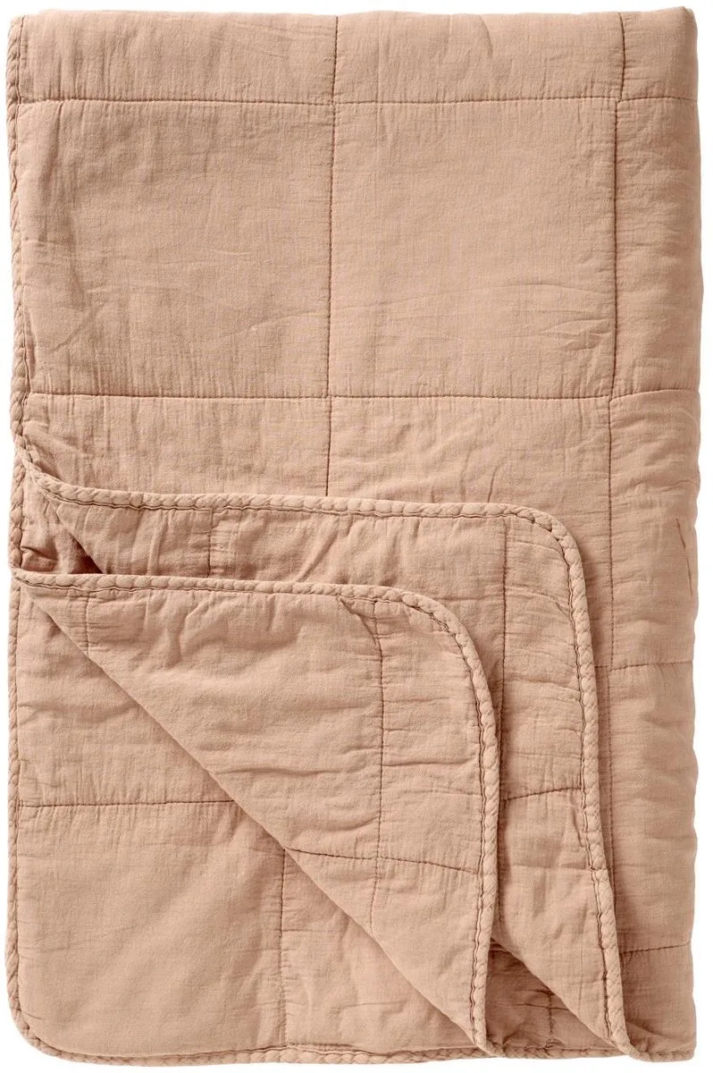 Vintage Quilt / Bedsprei - Burned Rose - 180x130 cm by Ib Laursen in Roze – product photo