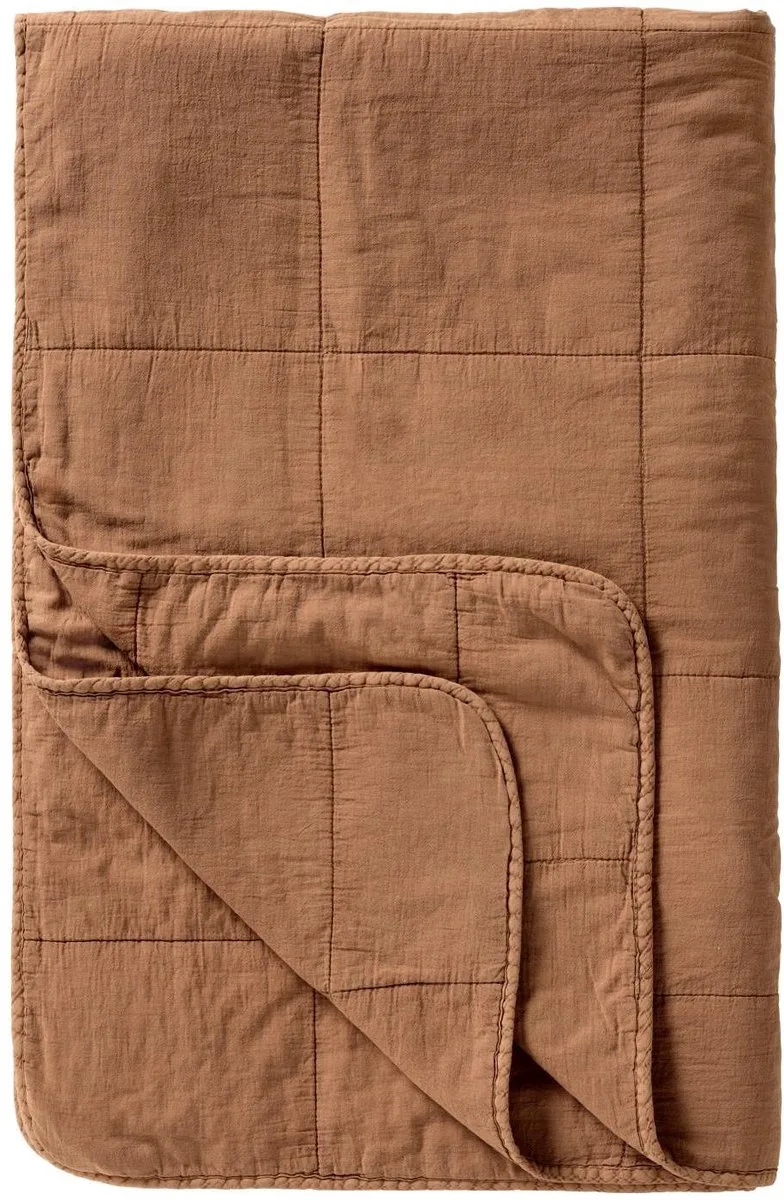 Vintage Quilt / Bedsprei - Camel Bruin - 180x130 cm by Ib Laursen in Kameelbruin – product photo
