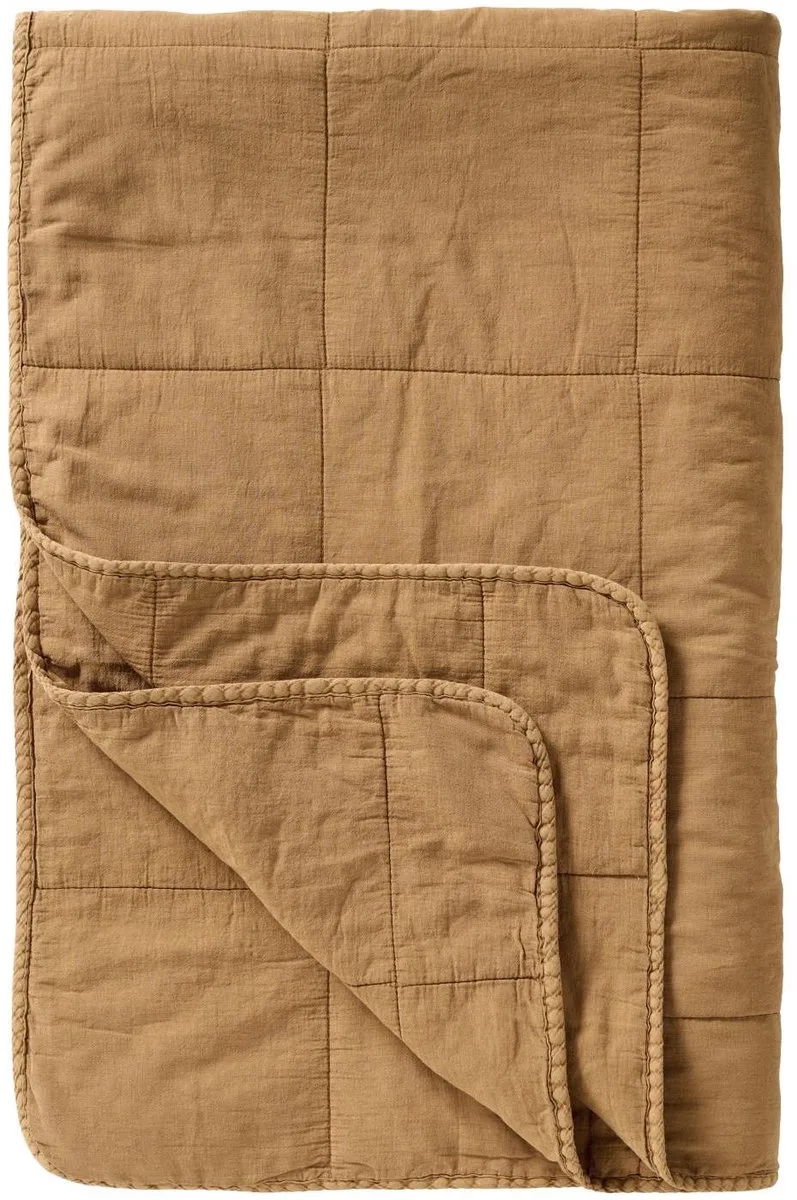 Vintage Quilt / Bedsprei - Clay Lichtbruin - 180x130 cm by Ib Laursen in Bruin – product photo