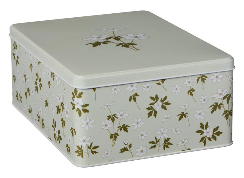 Vorratsdose Ib Laursen - Vorratsdose Dose mit Deckel Anemonen 20x11x27cm Metall by Ib Laursen in Grün – product photo