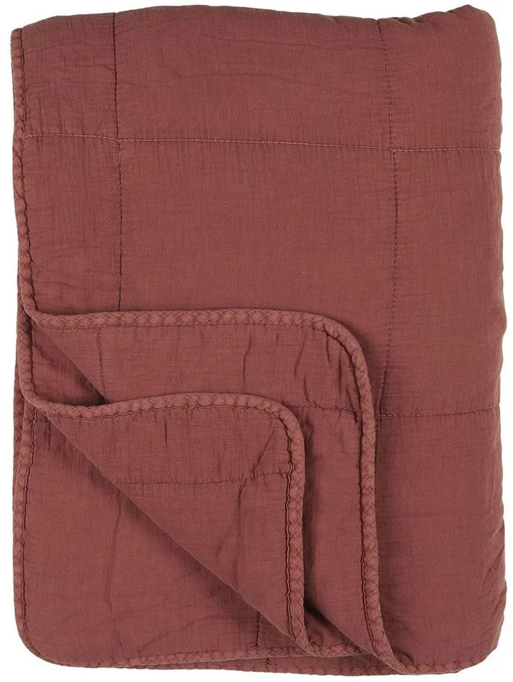 Wohndecke Decke Quilt Tagesdecke Überwurf Faded Rose Rot 180x130cm Ib Laursen, Ib Laursen de Ib Laursen – photo du produit