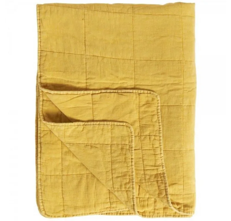 Wohndecke Ib Laursen Tagesdecke Quilt Klassisch Gelb (130x180cm), Ib Laursen by Ib Laursen – product photo