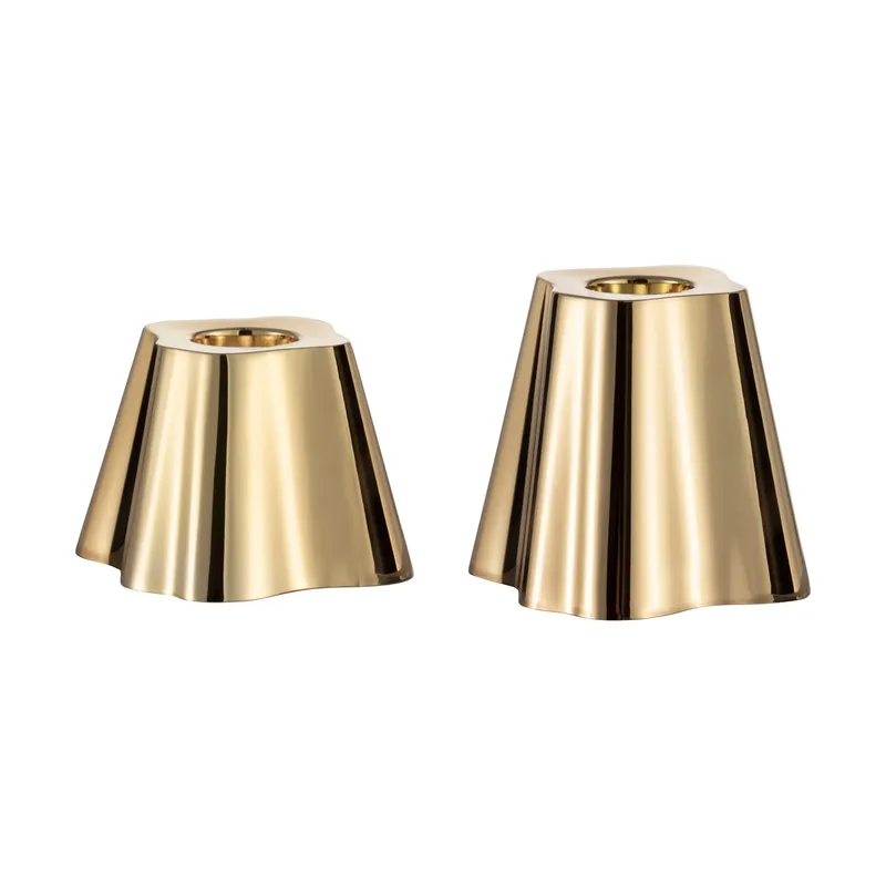 Aalto Kerzenhalter 50 + 65mm 2er Set Messing by Iittala – product photo