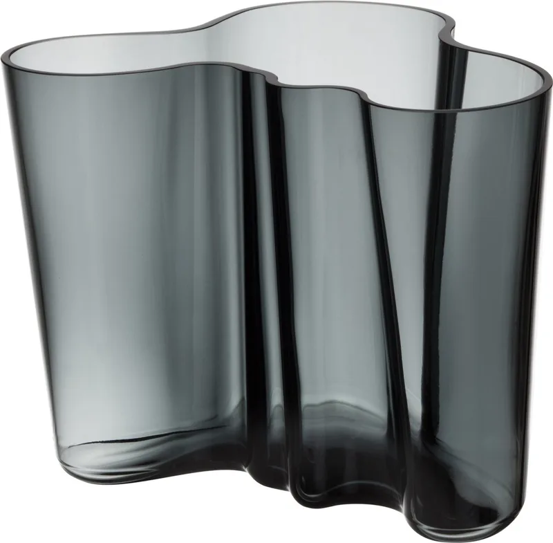 Aalto Vaas - 16 cm - Donkergrijs van Iittala in Grijs – productfoto