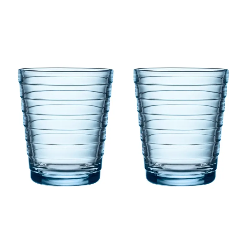 Aino Aalto Wasserglas 22cl im 2er Pack Aqua fra Iittala – produktbillede