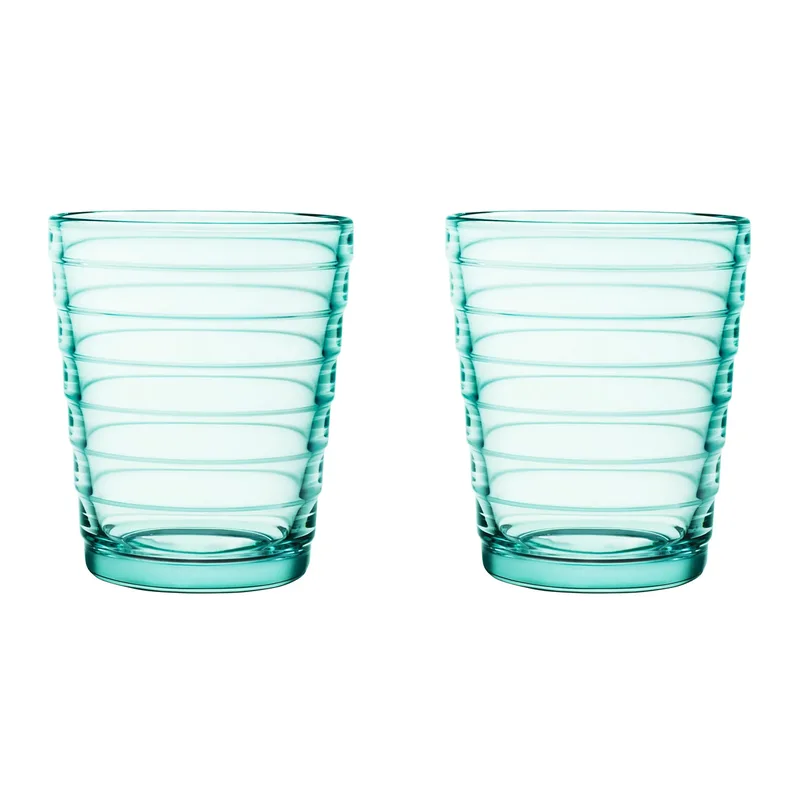 Aino Aalto Wasserglas 22cl im 2er Pack Wassergrün från Iittala – produktbild