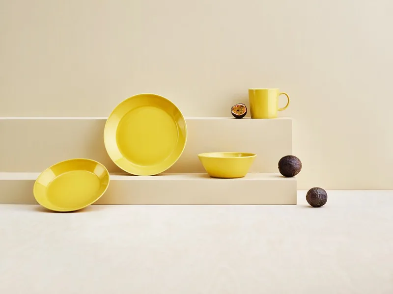 Gebaksbordje Teema Honing ø 17cm de Iittala en Geel – photo du produit
