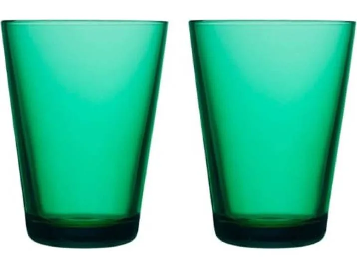 Iittala 2er-Set Kartio Trinkglas 40 cl Smaragd Emerald Grün von Iittala – Produktfoto