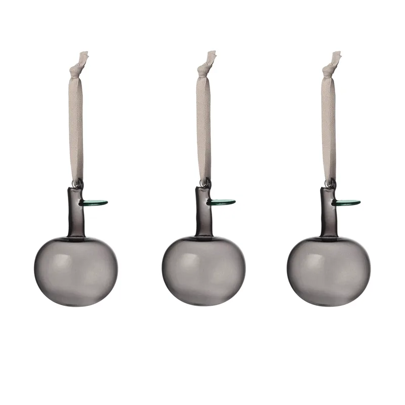Iittala Glasapfel Ø6 cm 3er-Pack Grau by Iittala – product photo