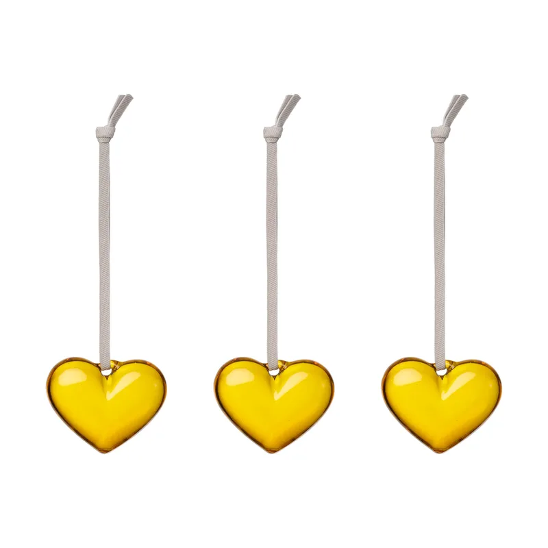 Iittala Glasherz Gelb, 5 cm, 3er Pack by Iittala – product photo