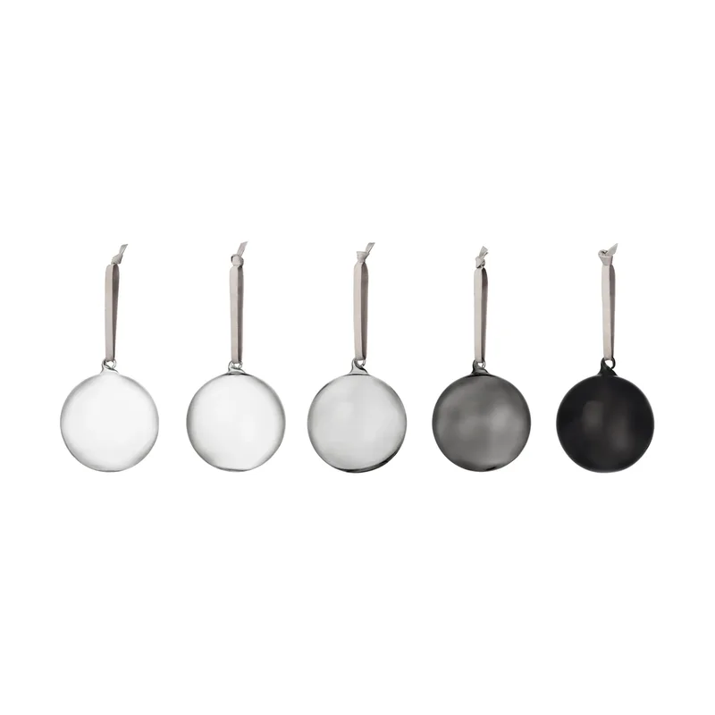 Iittala Glaskugel Ø8 cm 5er-Pack Grau van Iittala – productfoto