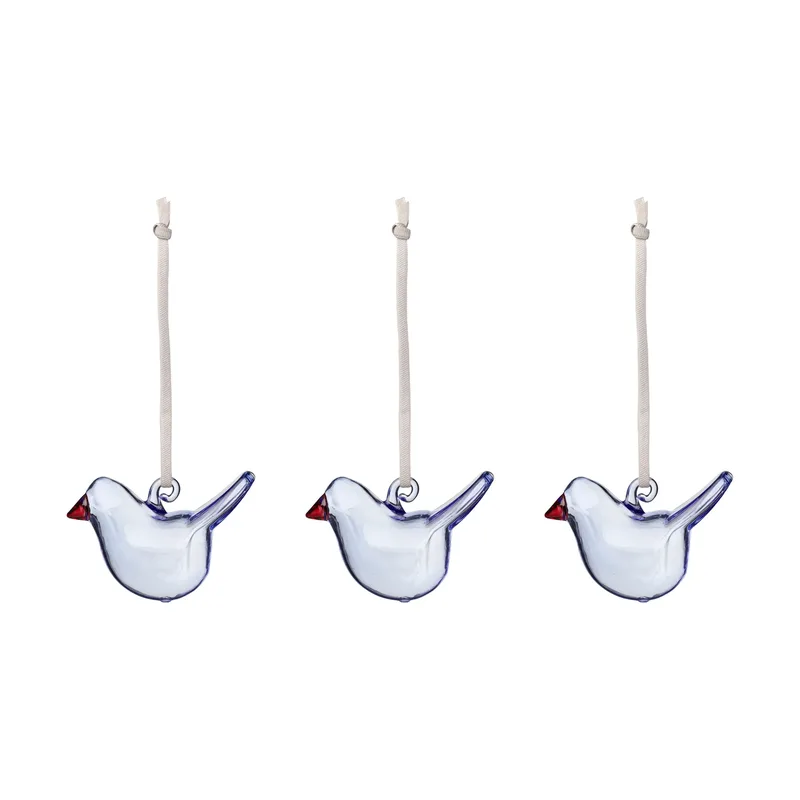Iittala Glasvogel Klarblau, Mini, 3er Pack de Iittala – photo du produit