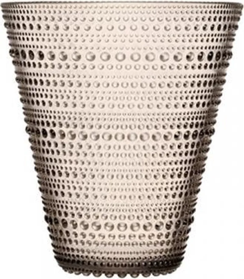 Kastehelmi - Glazen Vaas - Bloemenvaas - Linnen - 154 mm - 1 Stuk von Iittala in Bruin – Produktfoto