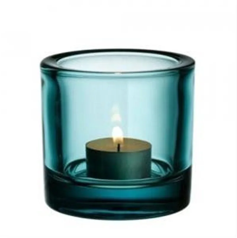 Kivi Theelichthouder / Kaarshouder / Waxinelichthouder Glas - Sfeerlicht - 60mm - 1 Stuk van Iittala in Zeeblauw – productfoto