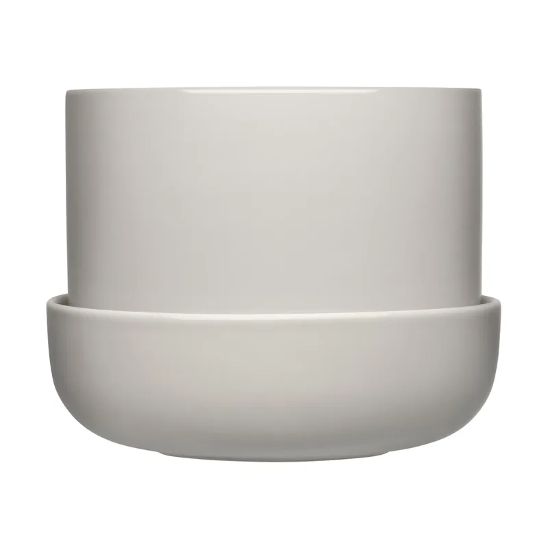 Nappula Blumentopf mit Untersetzer Ø17 cm h13 cm Hellgrau by Iittala – product photo