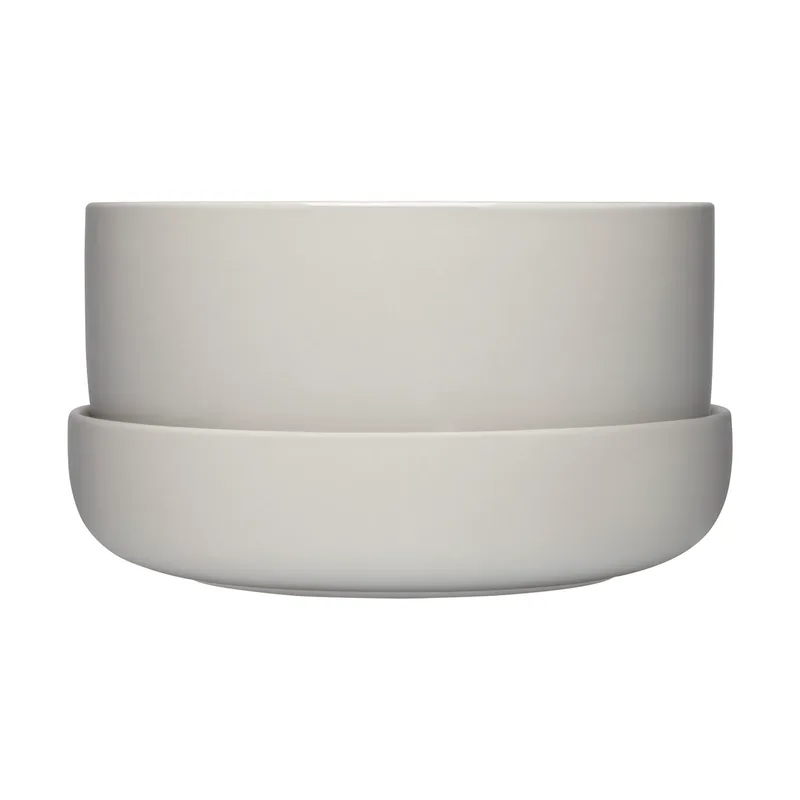 Nappula Blumentopf mit Untersetzer Ø24 cm h13 cm Hellgrau by Iittala – product photo