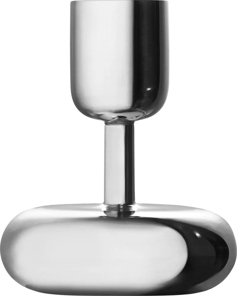 Nappula Kandelaar – Kaarsenhouder metaal – Kaarsenstandaard - 107mm de Iittala en Zilver – photo du produit