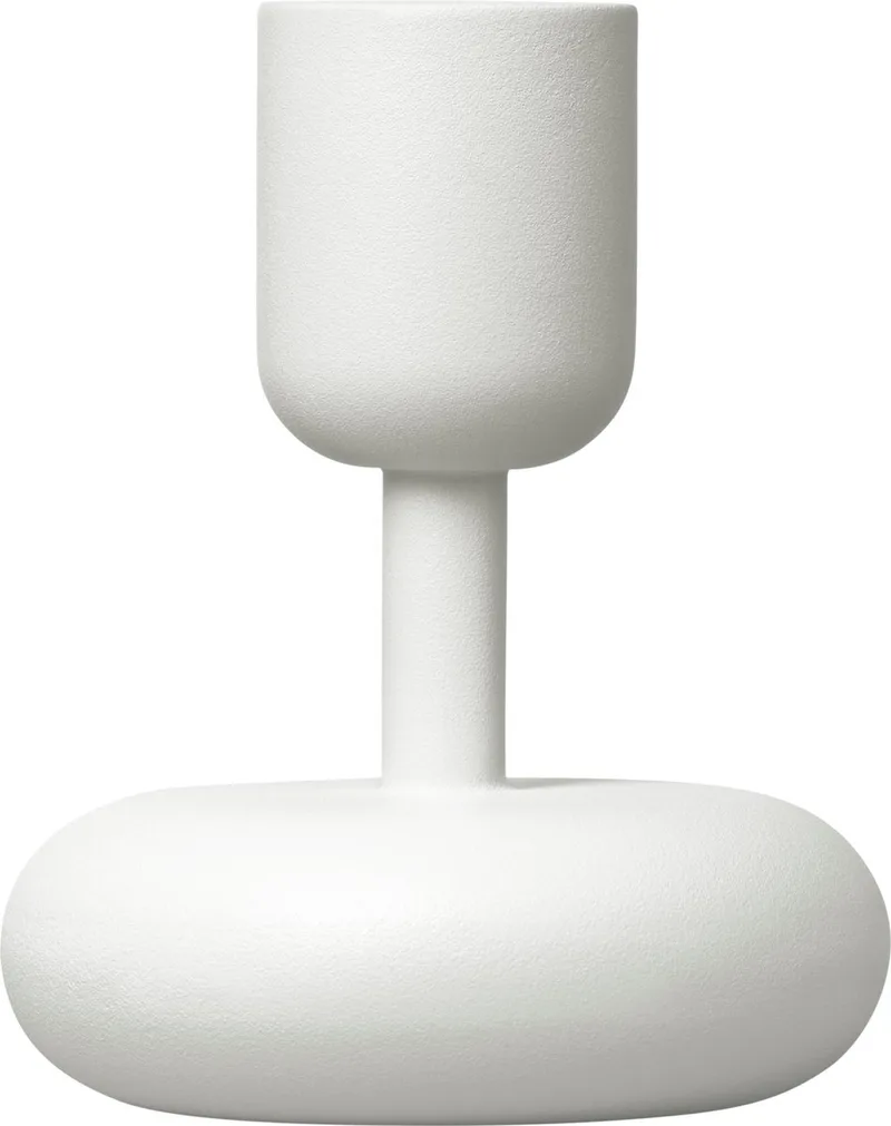 Nappula Kandelaar wit – Kaarsenhouder wit metaal – Kaarsenstandaard - 107mm de Iittala en Wit – photo du produit