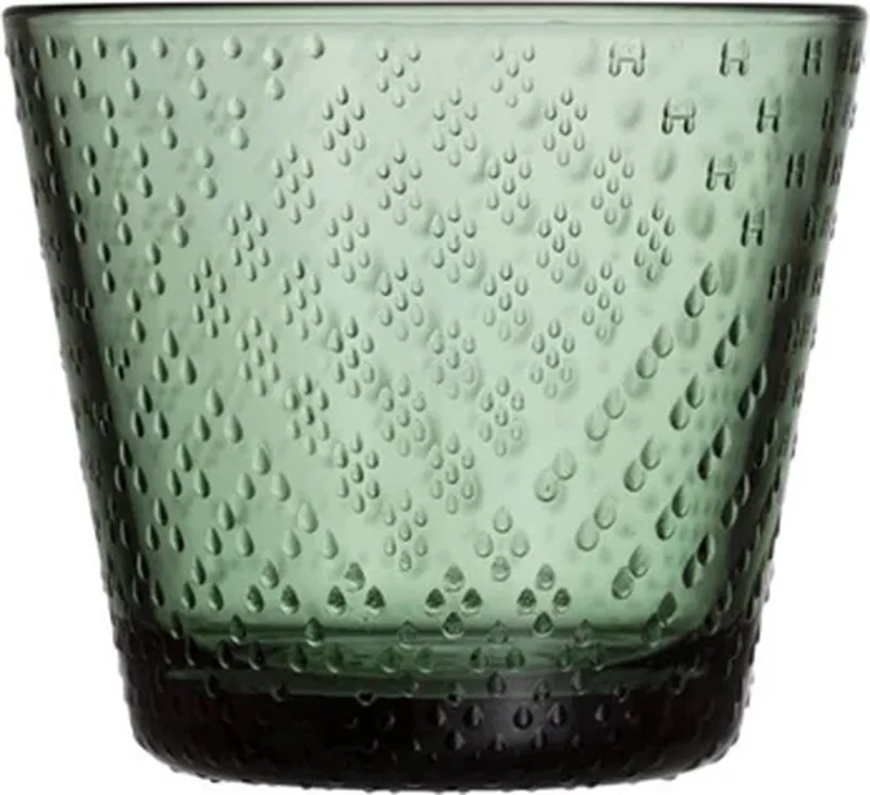 Oiva Toikka Tundra glas 29cl set van 2 pine green von Iittala in Groen – Produktfoto