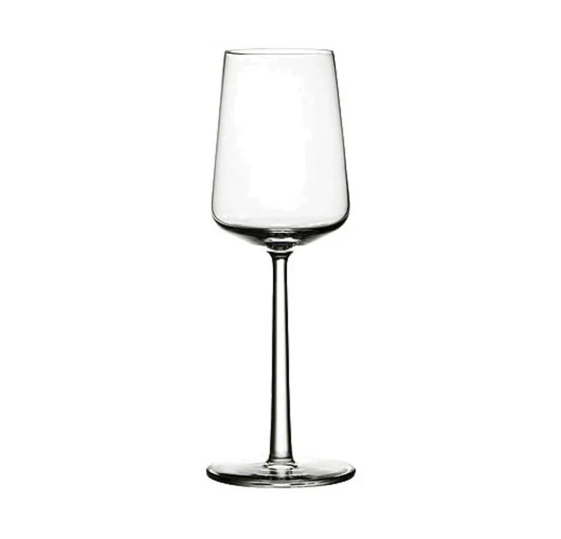 Rotweinglas 2er-Set Weißweinglas 0,33 l Essence, 1-tlg., Glas, 2er-Set, Ø5,9cm, Glas, klar by Iittala in Weiß – product photo