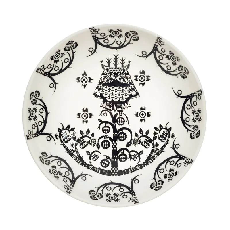 Taika tiefer Teller 20cm Schwarz gemustert by Iittala – product photo