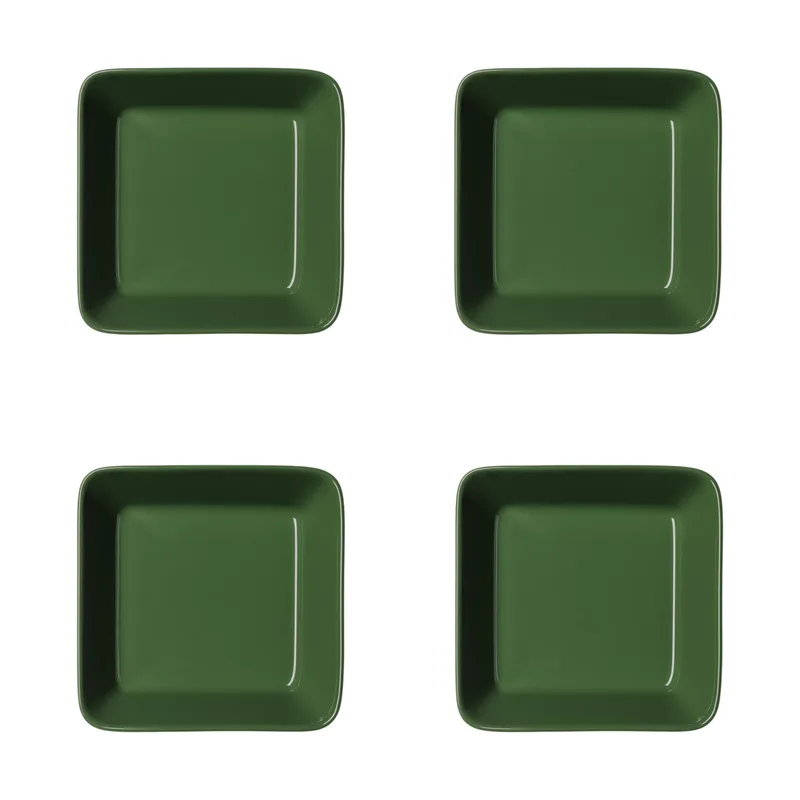Teema eckiger Teller Waldgrün, 12x12 cm 4er Pack by Iittala – product photo