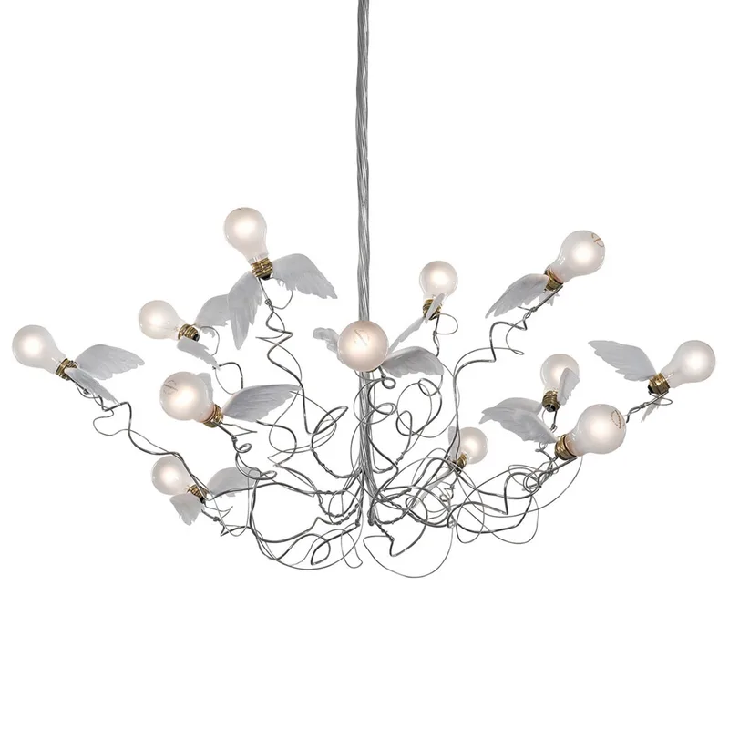 Birdie LED Hanglamp Transparant - Ingo Maurer - Woonkamer - Designer - Metaal - Meerdere lampen by Ingo Maurer – product photo