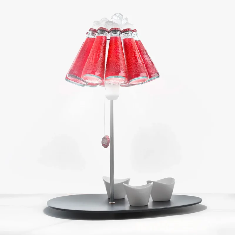 Camparin Bar Tafellamp - Ingo Maurer Campari Bar - Woonkamer - Designer - Glas - Met lampenkap by Ingo Maurer – product photo
