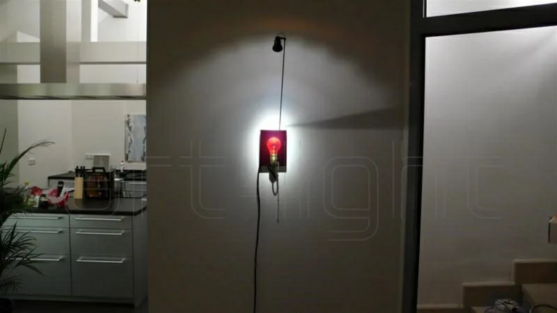 Holonzki wandlamp zwart glas hologram GU4 - Ingo Maurer - Woonkamer by Ingo Maurer – product photo