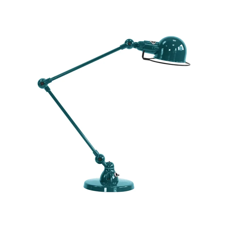 Signal SI333 tafellamp met voet von Jieldé in Oceaanblauw – Produktfoto