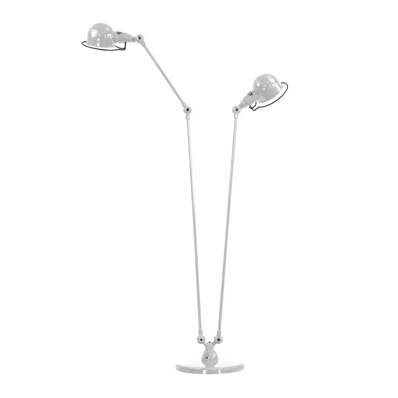 Signal SI8380 vloerlamp, 2-lamps by Jieldé in Zilvergrijs – product photo