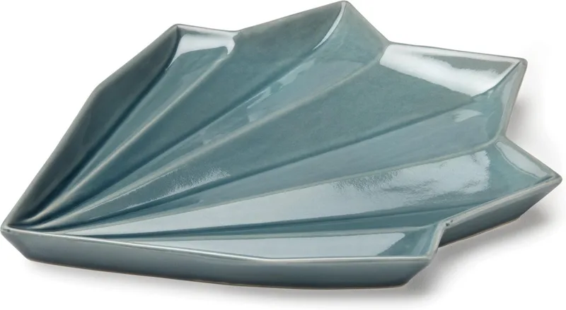 Cono Schaal Blad - 18cm by Kähler in Blauwgrijs – product photo