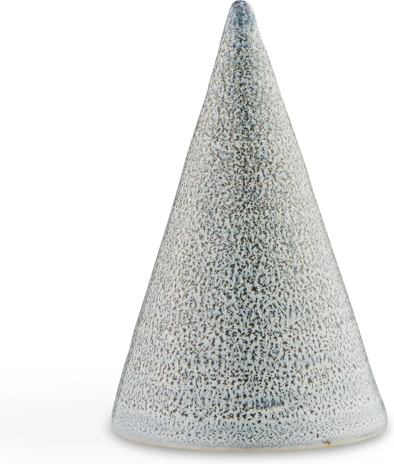 Glazed Cone - 11 cm - gemeleerd by Kähler in Blauw – product photo