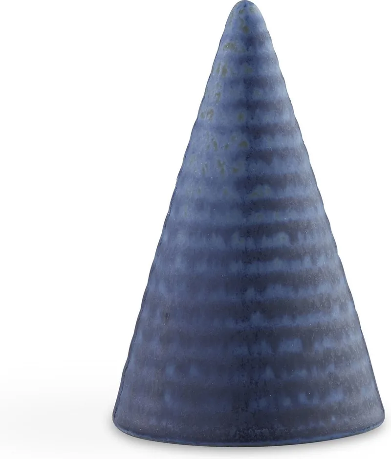 Glazed Cone - 11 cm - Midnight by Kähler in Blauw – product photo