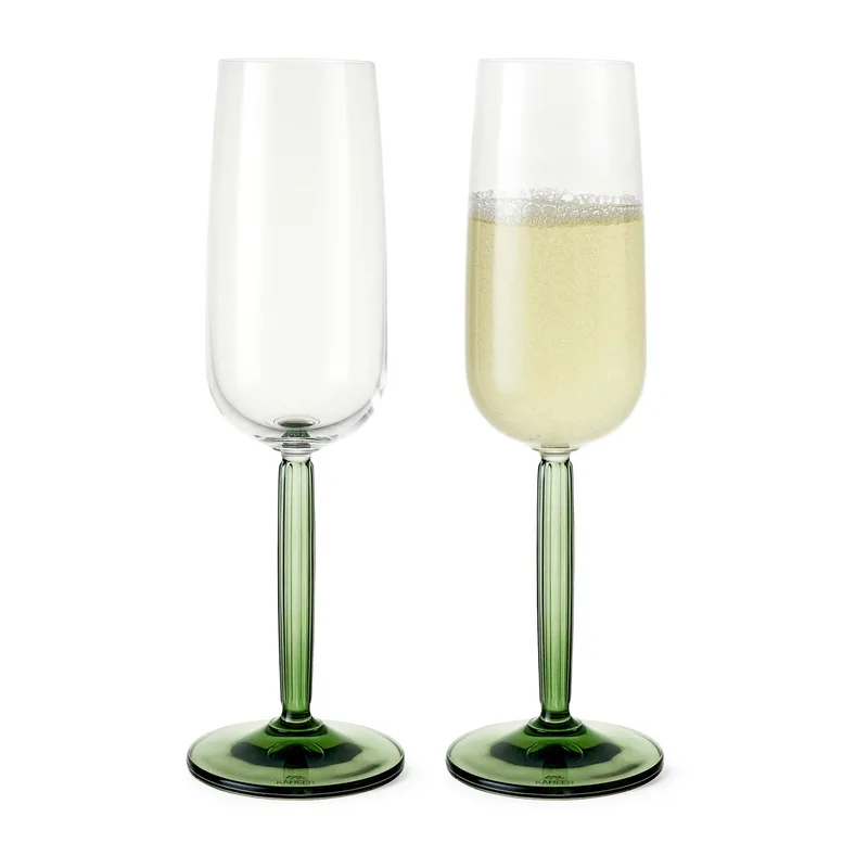 Hammershøi Champagnerglas 24cl 2er Pack Grün by Kähler – product photo