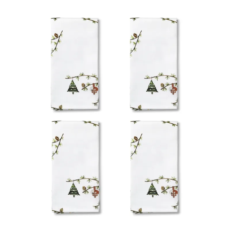 Hammershøi Christmas Stoffserviette 45 x 45cm 4er Pack Weiß by Kähler – product photo