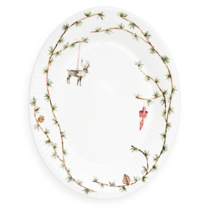 Hammershøi Jul Teller oval 27 x 34cm fra Kähler – produktbillede 1 af 5