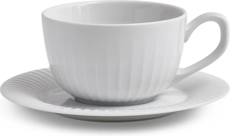 Hammershøi Kop met Schotel - 250 ml - Porselein von Kähler in Wit – Produktfoto