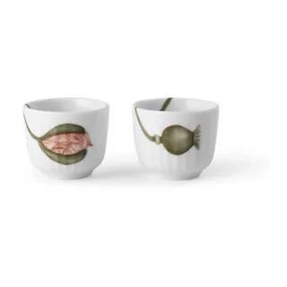 Hammershøi Poppy Eierbecher 2er Pack Weiß-Dekor by Kähler – product photo 1 of 3