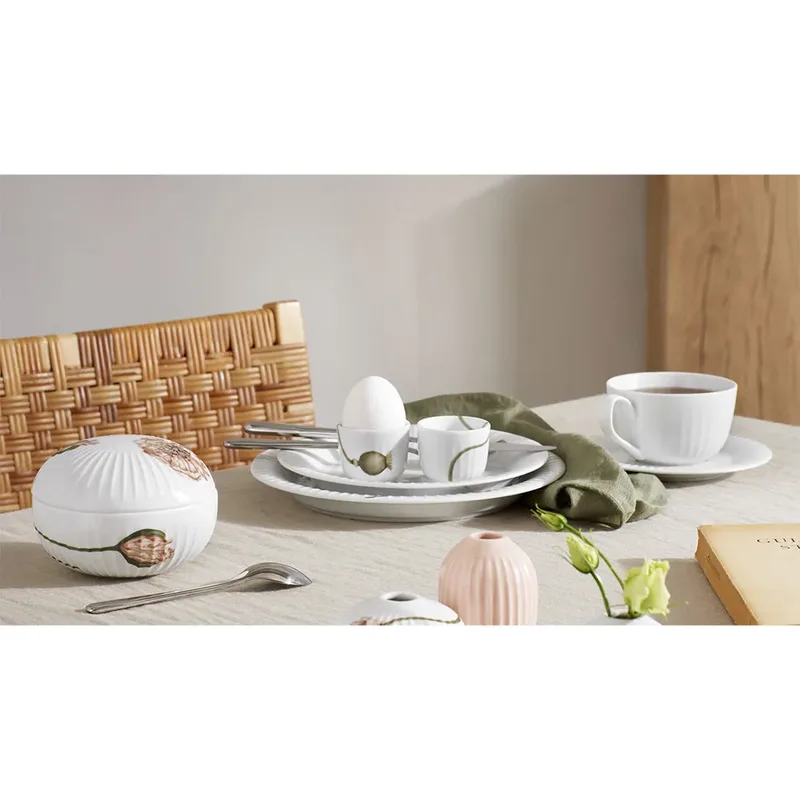 Hammershøi Poppy Eierbecher 2er Pack Weiß-Dekor by Kähler – product photo 3 of 3