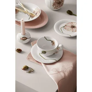 Hammershøi Poppy Kerzenhalter Ø7,5cm Weiß de Kähler – photo du produit 2 sur 2