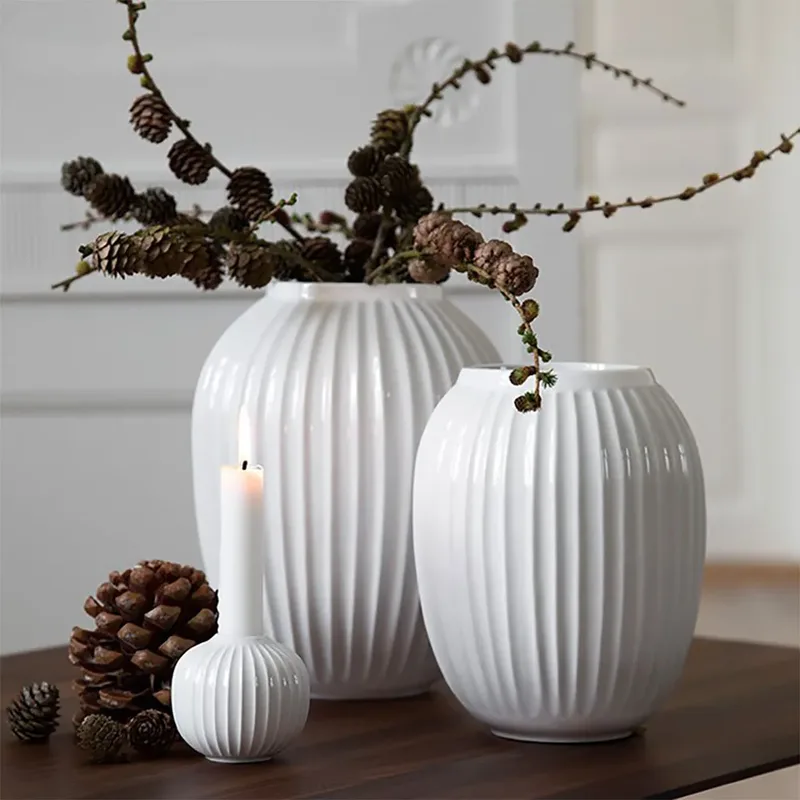 Hammershøi Vase groß Weiß de Kähler – photo du produit 3 sur 5